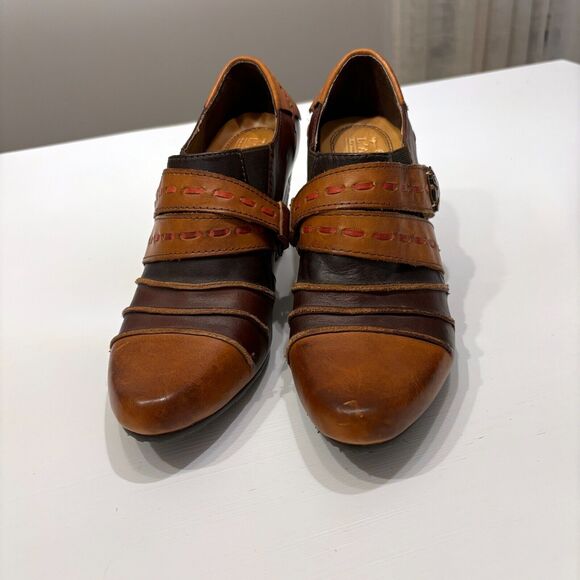 L'Artiste Spring Step Wondrous Brown Leather Ankle Booties EU Size‎ 38 US Size 7 - Picture 6 of 12